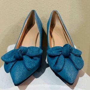 Denim Forum Blue Bow Heels
